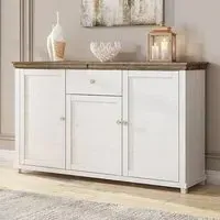 Eilat Wooden Sideboard with 3 Doors 1 Drawer - Abisko Ash