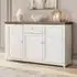 Eilat Wooden Sideboard with 3 Doors 1 Drawer - Abisko Ash