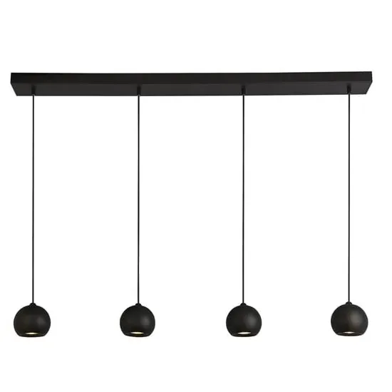 Eindhoven 4 Lights Bar Pendant Light - Black, Metal image