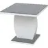 Eira Square Lamp Table - Grey, Glass