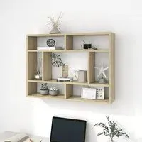 Eissa Rectangular Wall Shelf - Sonoma Oak, Engineered Wood