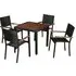 Ekani 5 Piece Outdoor Dining Set - Brown, Poly Rattan