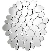 Ekosta Pebble Design Wall Mirror - Silver