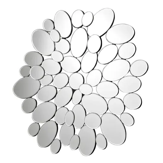 Ekosta Pebble Design Wall Mirror - Silver