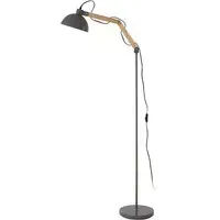 Ekota Arched Floor Lamp with Fabric Shade - White