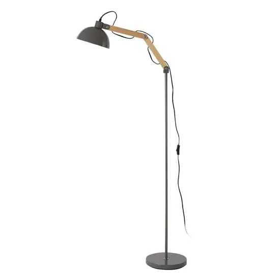 Ekota Arched Floor Lamp with Fabric Shade - White image