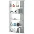 Elaina 5 Shelf Bookcase - White, Concrete