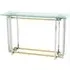 Elaina Console Table - Clear Glass, Stainless Steel