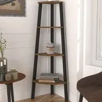 Elaina Corner Shelving Unit - Vintage Pine