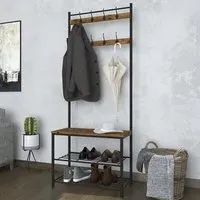 Elaina Hallway Storage Unit - Vintage Pine