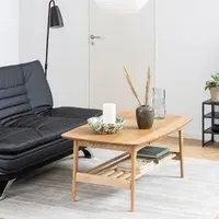 Eldon Coffee Table with Shelf - Oak