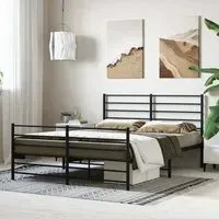 Eldon King Size Bed Frame - Black, Metal