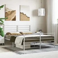 Eldon King Size Bed Frame - White, Steel alternate view