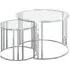 Eldon Round Nesting Coffee Tables - Clear, Glass
