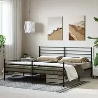Eldon Super King Size Bed Frame - Black, Metal