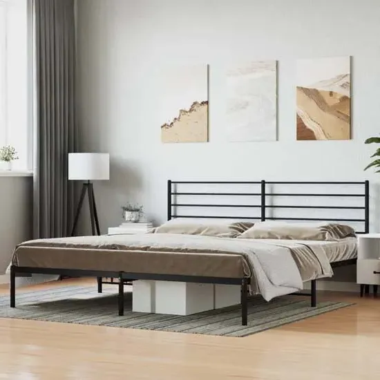 Eldon Super King Size Bed Frame - Black, Metal