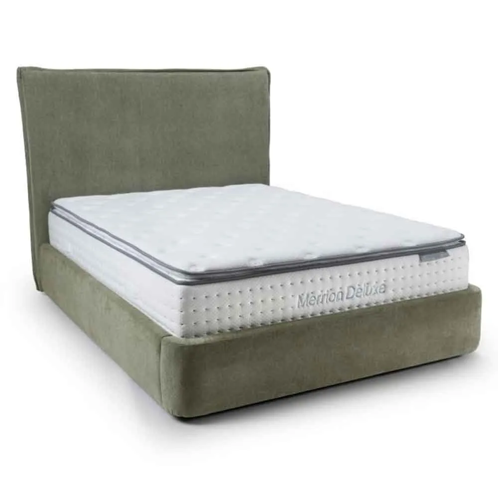 Eldora Double Ottoman Storage Bed - Green, Fabric product
