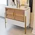 Eldora Marble Top Sideboard with 2 Doors 1 Drawer - White, Gold