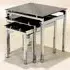 Eleanor Nest of 3 Tables - Black, Glass