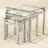 Eleanor Nest of 3 Tables - Clear, Glass