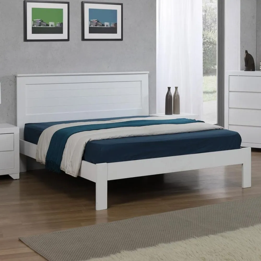 Electra Double Bed Frame - White