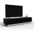 Elements Large TV Stand with 2 Glass Doors - Black, Wood