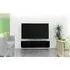 Elements Small TV Stand with 2 Glass Doors - Black, Wood