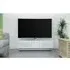 Elements Small TV Stand with 2 Glass Doors - White, Wood