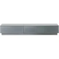 Elements TV Stand with 3 Glass Doors - Grey, Wood