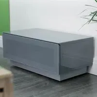 Elements TV Stand with Glass Door - Grey, Wood