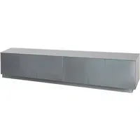 Elements XL TV Stand with 4 Glass Doors - Grey, Wood