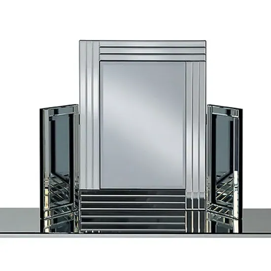 Elena Triple Panel Dressing Table Mirror - Silver image