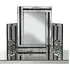 Elena Triple Panel Dressing Table Mirror with Black Inserts - Silver