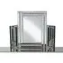 Elena Triple Panel Dressing Table Mirror with Crystal Detail - Silver