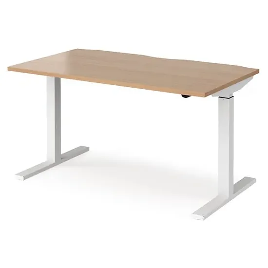 Elev Electric Height Adjustable Desk - Beech, MDF