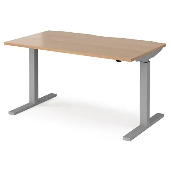 Elev Electric Height Adjustable Desk - Beech, MDF image