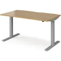 Elev Electric Height Adjustable Desk - Oak, MDF