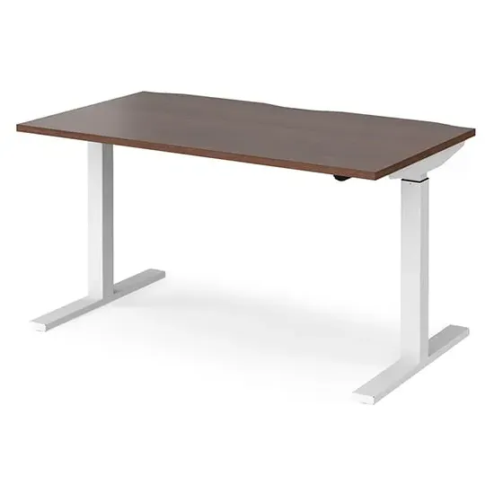 Elev Electric Height Adjustable Desk - Walnut, MDF