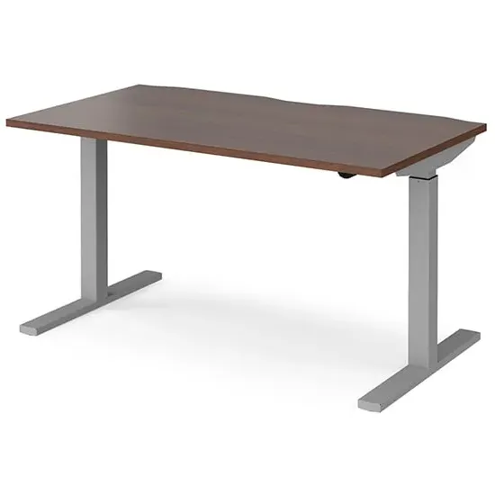 Elev Electric Height Adjustable Desk - Walnut, MDF