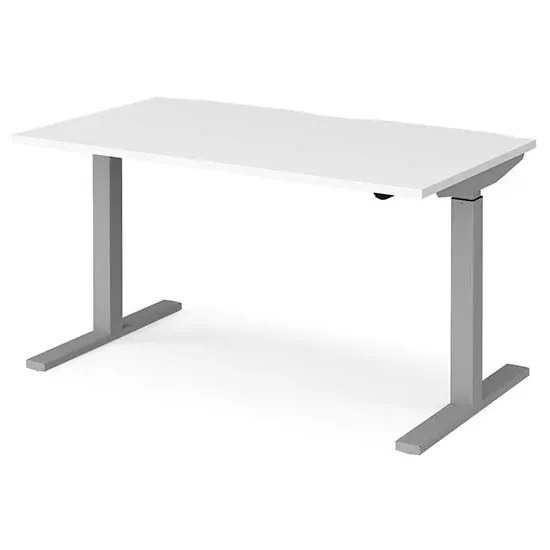 Elev Electric Height Adjustable Desk - White, MDF
