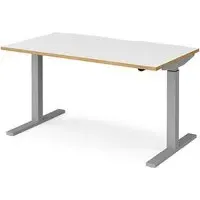 Elev Electric Height Adjustable Desk - White Oak, MDF