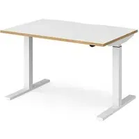 Elev Electric Height Adjustable Desk - White, Oak