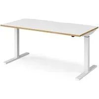 Elev Electric Height Adjustable Desk - White, Oak
