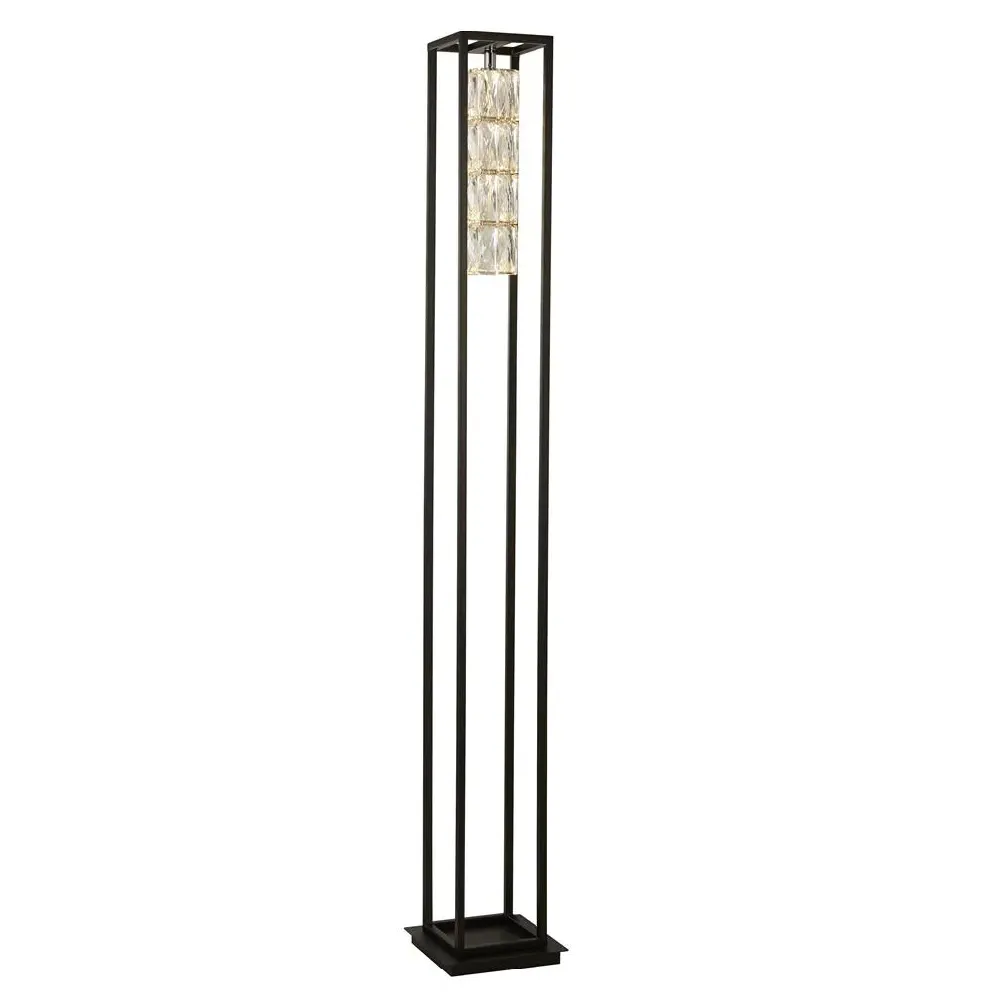 Elevator Crystal Glass Floor Lamp - Black, Metal image