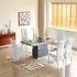 Elgin Convertible Dining Table with 6 Vesta Chairs - White