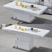 Elgin Extendable Coffee to Dining Table - White