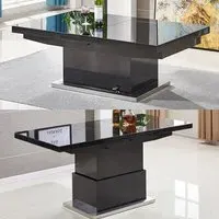 Elgin Extending Coffee to Dining Table - Black, Glass