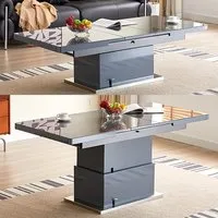 Elgin Extending Coffee to Dining Table - Grey, MDF