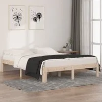 Eliada King Size Bed Frame - Natural, Pine Wood