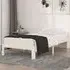 Eliada Single Bed Frame - White, Pine Wood